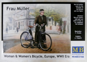 MASTERBOX 1/35 35166 FRAU MULLER WOMAN   BICYCLE EUROPE WWII ERA